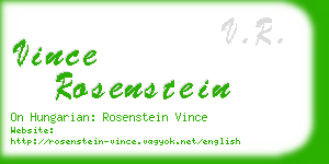 vince rosenstein business card